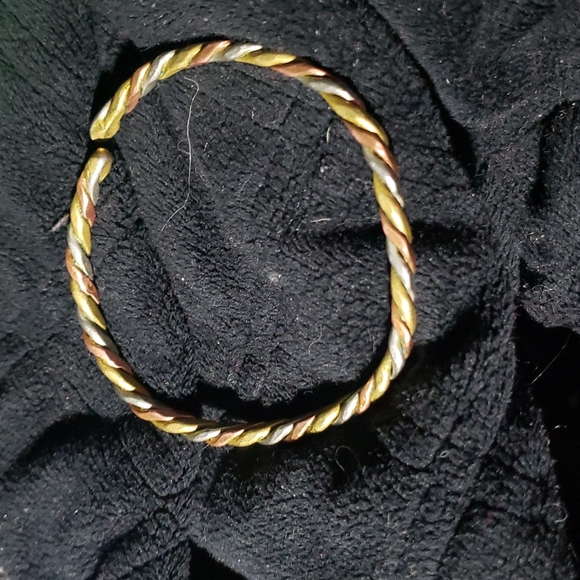 Vintage brass,copper and silver twist bracelet - Picture 3 of 3